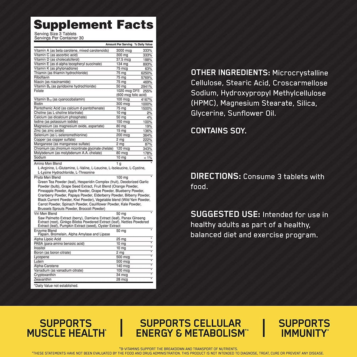 Optimum Nutrition Opti-Men Daily Multivitamin Supplement, 150 Count Optimen