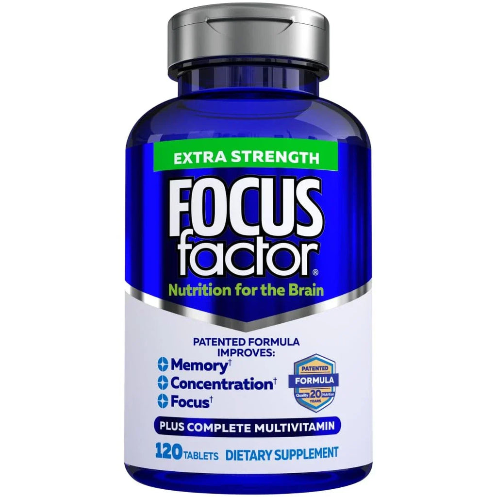 Focus Factor Extra Strength (120 Count) - Brain Supplement for Memory