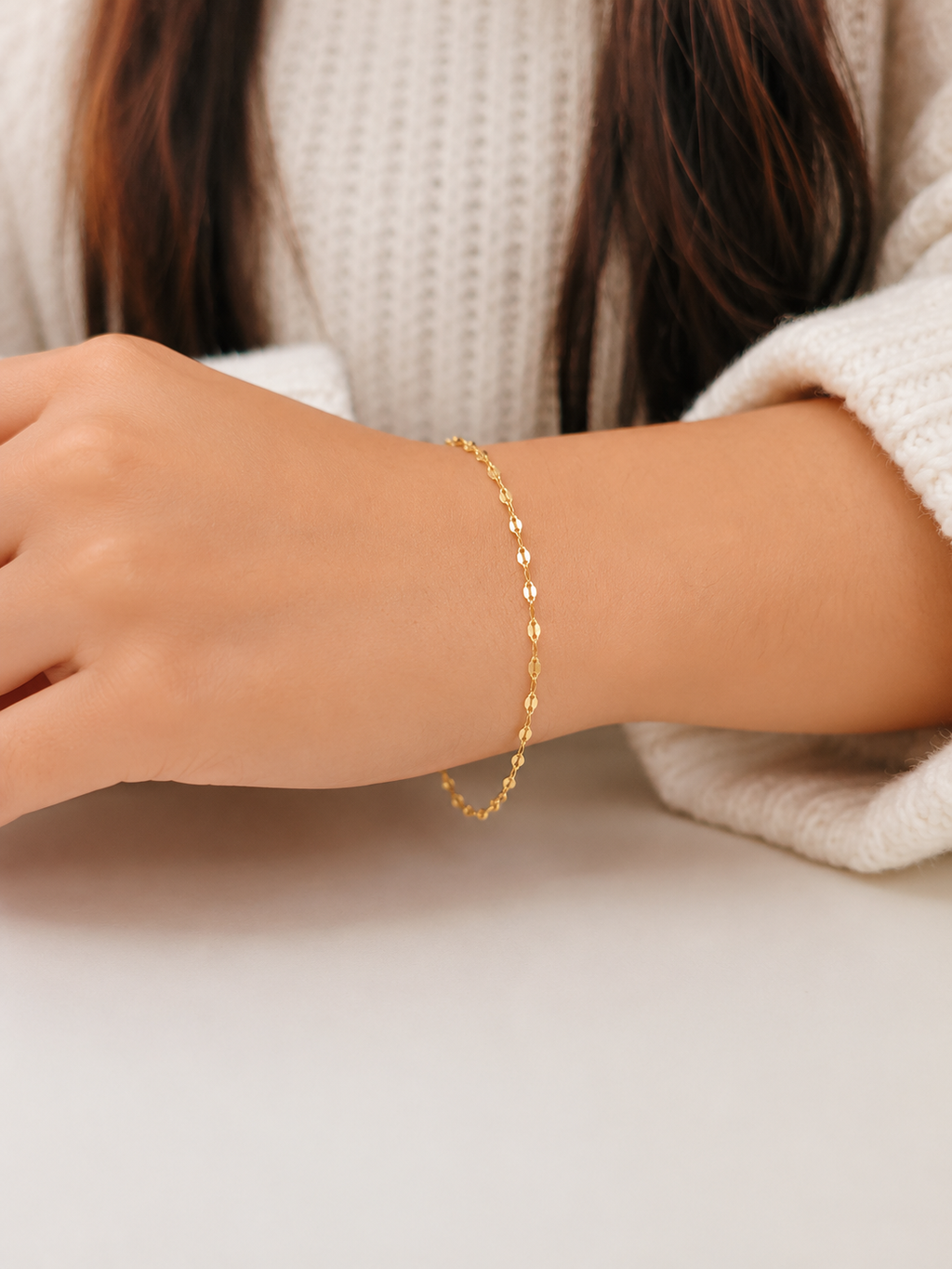 Simple Chain Bracelet – Minimalist Stackable Bracelet for Women