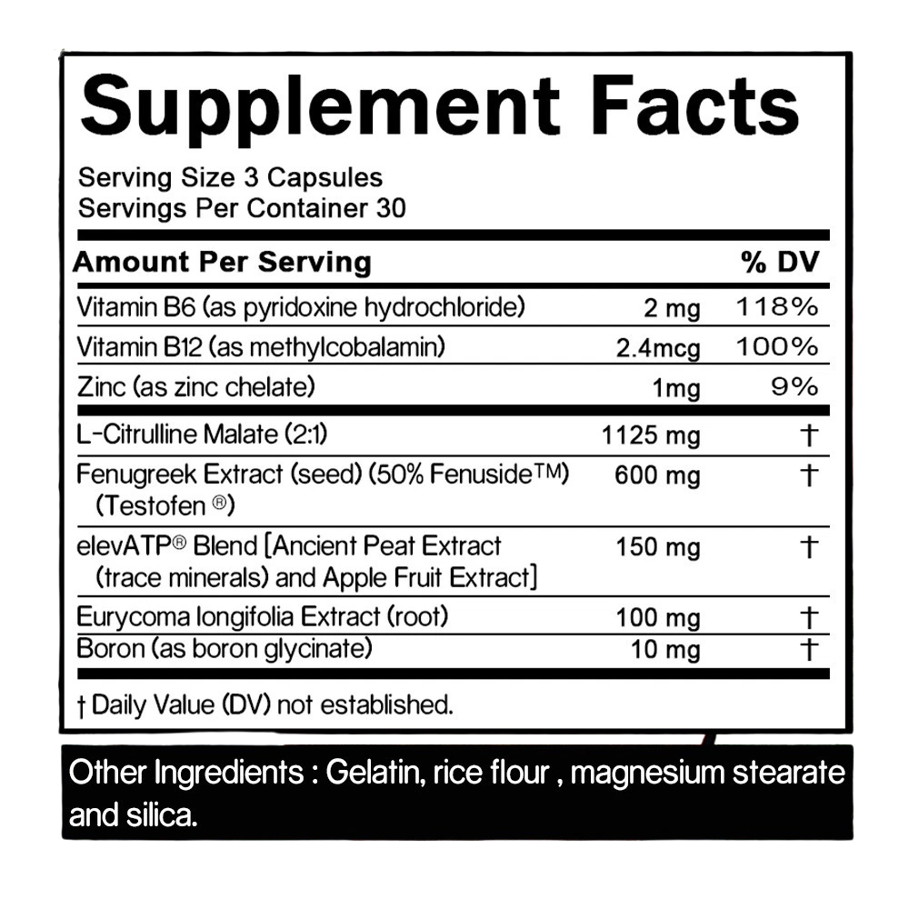 NUGENIX TOTAL-T Capsules -Testosteron Booster for Men, Energy & Stamina 90pcs
