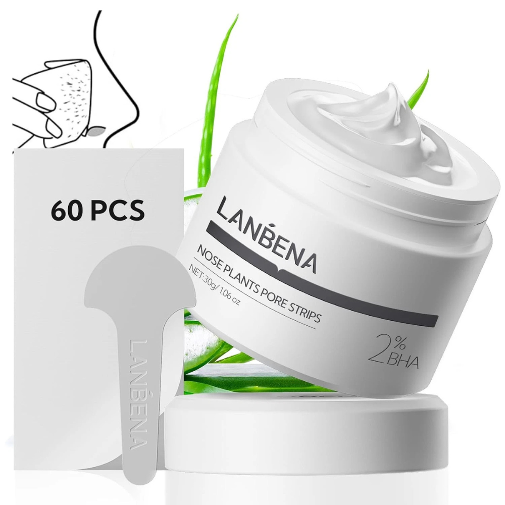 LANBENA 2.0 Nose Pore Strips, Blackhead Remover Mask with Salicylic Acid