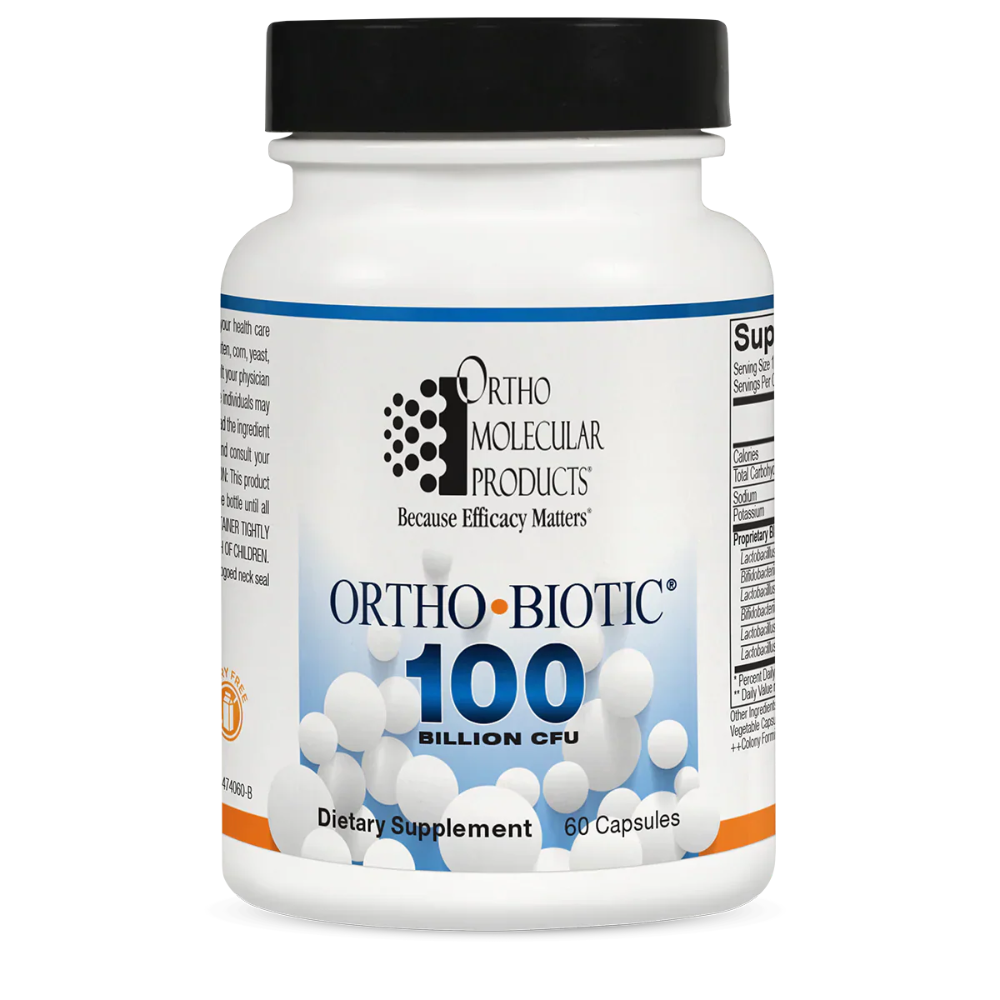 Ortho Molecular Ortho Biotic 100 – High Potency Probiotic for Gut & Digestive Health
