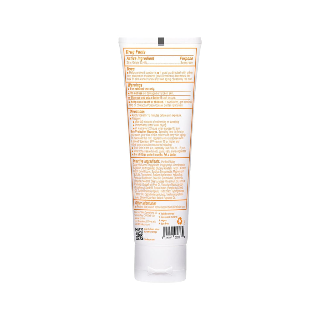 SPF 50+ Mineral Baby Sunscreen – Water-Resistant Broad Spectrum Sun Cream 3 Oz | Thinkbaby