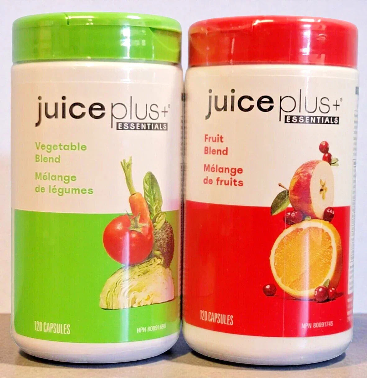 Juice Plus+ Essentials USA - Fruit & Veg Juice Powders(120 ea/240 Caps)
