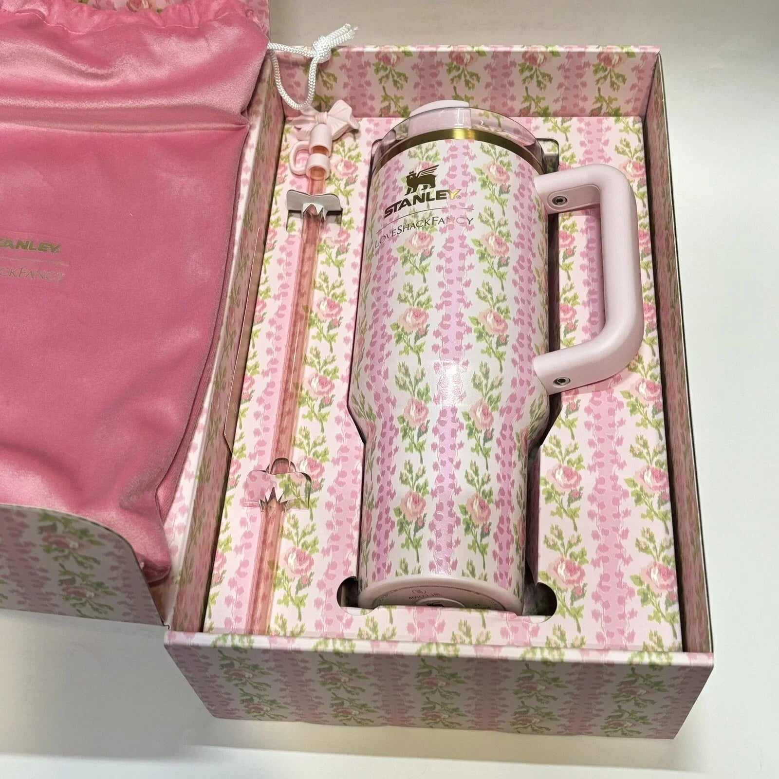 LoveShackFancy x Stanley 40oz Quencher H2.0 Stainless Tumbler