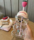 New 2026 Starbucks Bearista Bear Cup Tumblers Strawberry Topper Baseball Cap