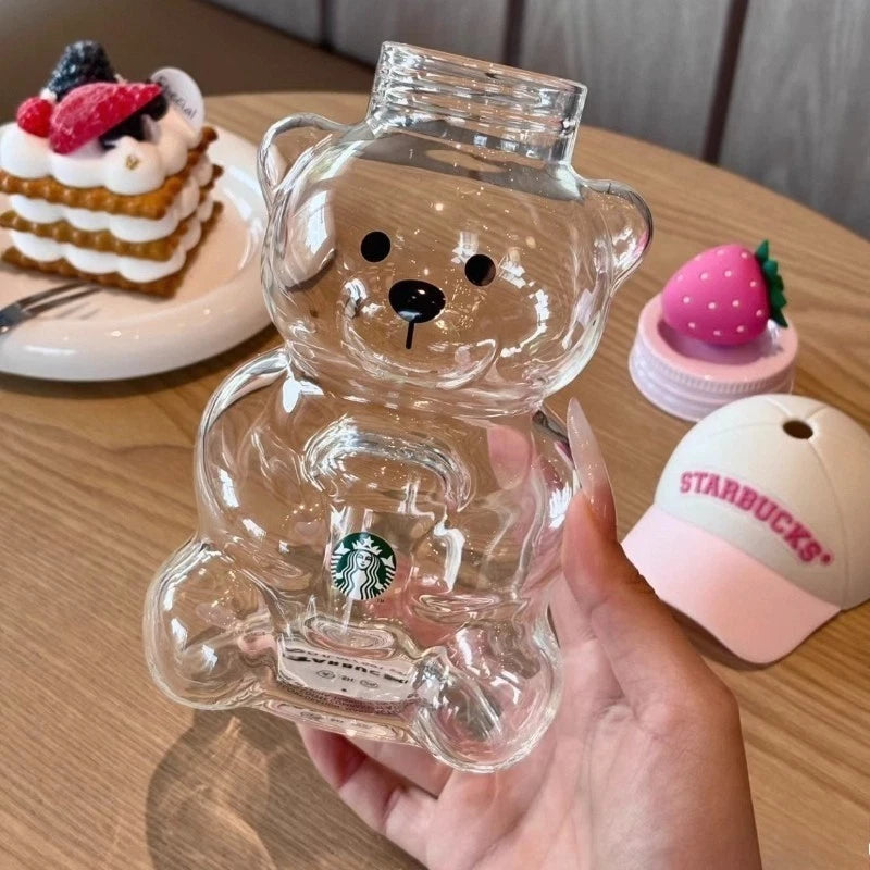 New 2026 Starbucks Bearista Bear Cup Tumblers Strawberry Topper Baseball Cap