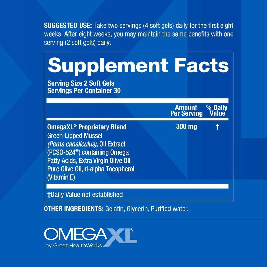 OmegaXL Joint Support Supplement, 60 Count