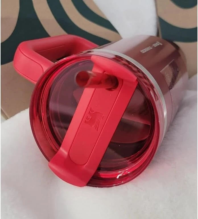 Stanley X Starbucks Limited Holiday Red Quencher Tumbler Flowstate H2.0 40oz