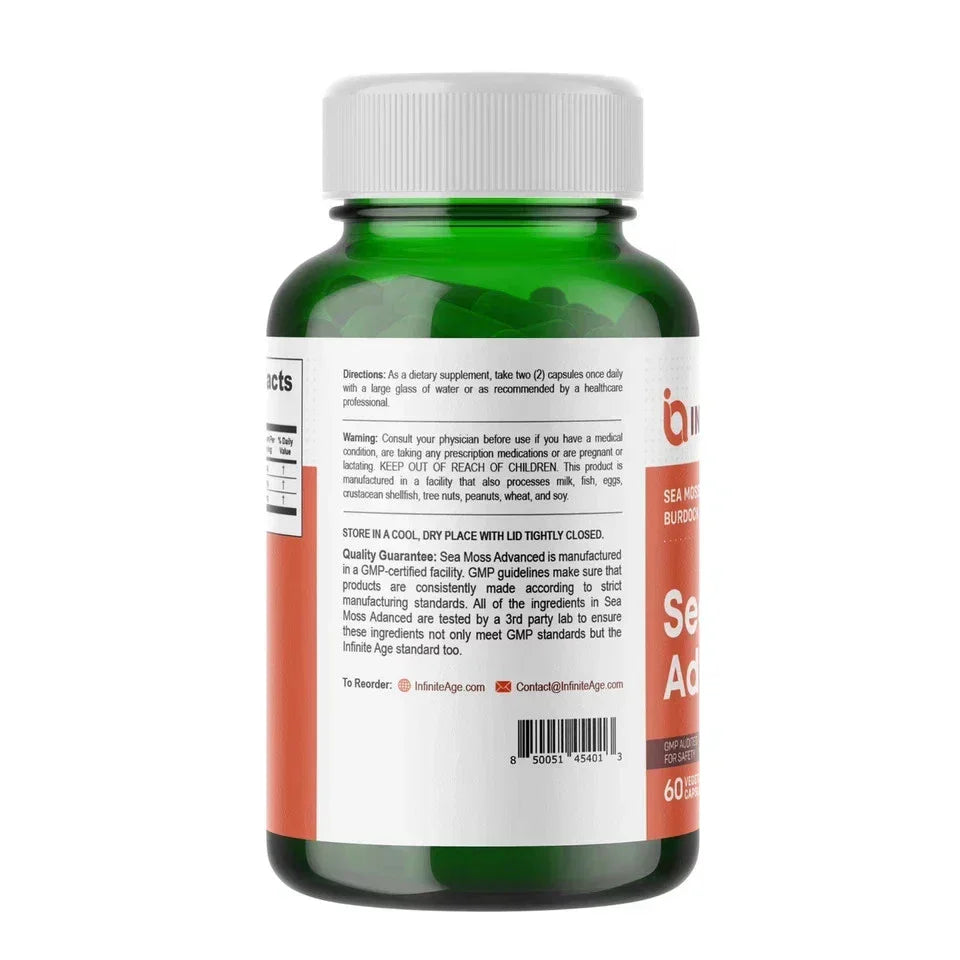 INFINITE AGE 1250mg Sea Moss Advanced Superfood Capsules